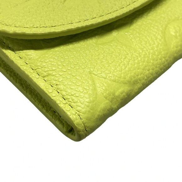 Auth LOUIS VUITTON Rosalie Coin Purse M14506 zesty lime Monogram Empreinte - - Picture 7 of 12